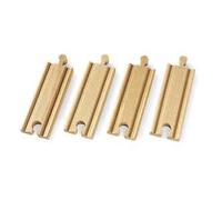 Brio Binari Dritti Corti - Set 4 Pezzi - Espansione per Ferrovia in Legno