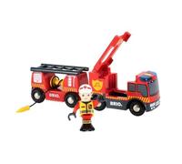 BRIO World - 33811 Veicolo a scala per vigili del fuoco con luci e suoni
