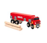 BRIO World - Camion per trasporto tronchi, Accessorio ferrovia in legno 3+