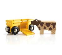 BRIO World - Carro per animali con mucca