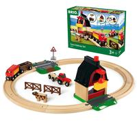 BRIO World Farm Railway Set for Children Age 3 Years Up - Compatible With Most B