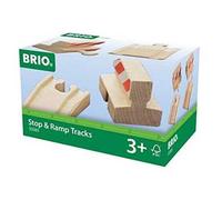BRIO WORLD - Pacchetto Rampa e Stop, Accessori per Pista Trenino BRIO, 4 Pezzi, Età 3+ Anni