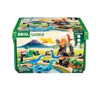 BRIO World - Set Deluxe Ferrovia a Tema Dinosauri, Set Costruzioni Trenino in Legno, Giocattolo per Bambino e Bambina 3+ Anni