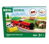 BRIO World 36029-Set di Treni per Fattoria Lola Rossa, per Bambini dai 3 Anni Colore: Rosso, 63602900