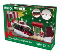 BRIO World - Set Ferroviario, Pista Trenino A Vapore Natalizio Da 27 Pezzi, Pers