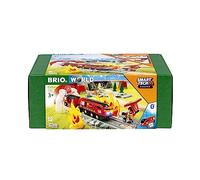 BRIO World - Set soccorso antincendio Smart Tech Sound 36004 | Set treno giocattolo alimentato a batteria da 41 pezzi. Adatto a bambini di età superiore a 3 anni
