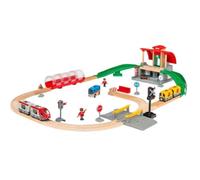 BRIO World - Set stazione centrale, Set ferrovia in legno 3+, per bambini