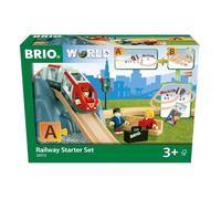 BRIO World - Starter Set Ferrovia, Set Costruzioni Trenino in Legno, Giocattolo per Bambino e Bambina 3+ Anni