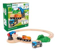 BRIO World - Starter Set Solleva e Carica, Set Costruzioni Trenino in Legno da 1