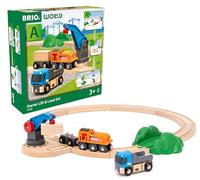 BRIO World - Starter set Solleva e Carica, Set ferrovia in legno +3 anni