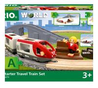 Brio world - starter set trenini in legno, 22 pezzi, 3+