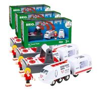 BRIO World - Treno passeggeri telecomandato, Treno in legno 3+, per bambini (Confezione da 3)