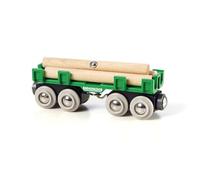 BRIO World - Vagone portatronchi, Accessorio ferrovia in legno +3 anni