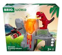 VULCANO IN ERUZIONE set ferrovia CON DINOSAURI treni BRIO 36092 età 3+