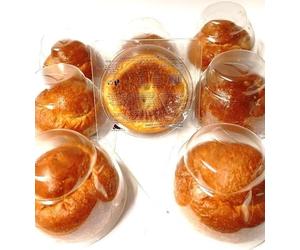 Brioche Siciliana con Tuppo, Confezione da 48 pezzi incapsulate singolarmente per mantenere la freschezza, Inviate sempre Appena Sfornate, per Gelato e Granita
