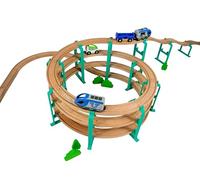 Briocks® - Supporto ferroviario a spirale per treno in legno - Compatibile con BRIO, Thomas, Lillabo, IKEA, Melissa & Doug, Oxybul, Playtive e molti altri! (4 livelli)