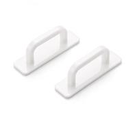 BRIOTA Set di 2 maniglie autoadesive per porta del balcone, 100 mm, senza fori, in plastica, per porte del balcone, della terrazza, della porta in vetro, degli armadi della cucina e dei cassetti