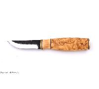Brisa Polar Puukko 77 80CrV2 Scandi Fodero in cuoio marrone BRS-24151
