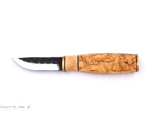 Brisa Polar Puukko 77 80CrV2 Scandi Fodero in cuoio marrone BRS-24151