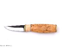 Brisa Polar Puukko 80 80CrV2 Scandi Fodero in pelle marrone BRS-24152