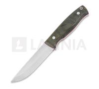 Brisa Trooper 115, scandi, green micarta, firesteel