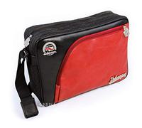 BRISA VW Collection Borsa a tracolla messenger con profilo di pneumatico Campervan T1 Bus design (Vintage/Rosso & Nero)
