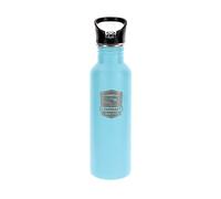 BRISA VW Collection - Bottiglia Volkswagen in acciaio inox con scritte e logo vintage nel design del bus T1 750 ml (Vintage Logo/Turchese)