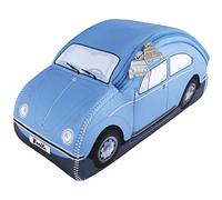 BRISA VW Collection - Volkswagen Beauty-case da viaggio in Neoprene, porta oggetti con manico, Maggiolino Beetle design (Blu Chiaro/Grande)