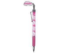 BRISA VW Collection - Volkswagen Penna a sfera, biro con ciondolo per scuola/ufficio, per prendere appunti, Maggiolino design (Love That Bug/Rosa)