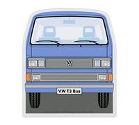 BRISA VW Collection Raschia Ghiaccio Volkswagen in policarbonato, Accessorio Invernale per Auto con Design Campervan Bus T3 (Fronte Bus/Blu)