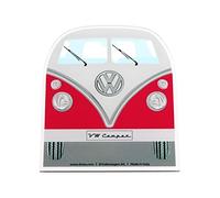 BRISA VW Collection Raschia Ghiaccio Volkswagen in policarbonato, Accessorio Invernale per Auto con Design Campervan Bus T1 (Fronte Bus/Rosso)