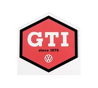 BRISA VW Collection Raschia Ghiaccio Volkswagen in policarbonato, Accessorio Invernale per Auto con Design Golf GTI (Esagono GTI/Rosso)