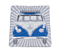 BRISA VW Collection - Volkswagen coperta da pic nic con strato impermeabile, dotata di borsa da trasporto, Camper T1 Bus VW design (Strisce Samba/Blu)
