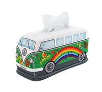 BRISA VW Collection - Volkswagen Porta fazzoletti, dispenser di fazzoletti per comodino, salotto, Campervan T1 Bus design (Peace/Verde)