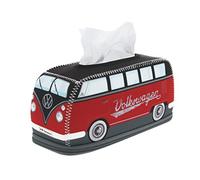 BRISA VW Collection - T1 Bus Pulmino Copriscatola Fazzoletti | Volkswagen Portafazzoletti Ricaricabile, tovaglioli, robusto per tavolo da pranzo, bagno, campeggio, Rosso/Nero