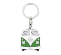 BRISA VW Collection - Volkswagen Portachiavi vintage in metallo smaltato, per chiavi/zaino/borsa/astuccio, Campervan Bus T1 design (Fronte/Verde)