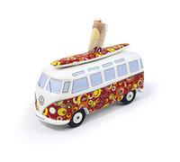 BRISA VW Collection - T1 Bus Pulmino Salvadanaio | Volkswagen Contenitore per Risparmi, Riutilizzabile, in ceramica, regalo per appassionati, decorazione retrò, Rosso/Classic