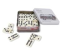 BRISA VW Collection - Volkswagen Domino, gioco da tavola in scatola di metallo retrò con 28 tessere, confezione in metallo, T1 Bus VW design (Dashboard)