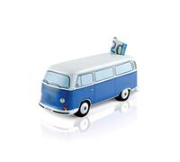 BRISA VW Collection - T2 Bus Pulmino Salvadanaio | Volkswagen Contenitore per Risparmi, Riutilizzabile, in ceramica, regalo per appassionati, decorazione retrò, Blu