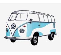 BRISA VW Collection Volkswagen Adesivi da Parete riutilizzabili, Tatuaggi murali, Decorazione per Il Muro Autoadesivo Campervan T1 Bus Design (Silhouette/Blu)