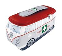 BRISA VW Collection - Volkswagen Beauty-case da viaggio in Neoprene, porta oggetti con manico, Campervan Bus T1 design (Primo Soccorso/Grigio) (Grande (30 x 14 x 12 cm))
