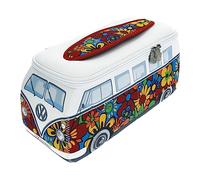 BRISA VW Collection - Volkswagen Beauty-case da viaggio in Neoprene, porta oggetti con manico, Campervan Bus T1 design (Grande 30 x 14 x 12 cm)