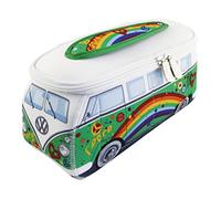 BRISA VW Collection - Volkswagen Beauty-case da viaggio in Neoprene, porta oggetti con manico, Campervan Bus T1 design (Piccolo 23 x 11 x 8 cm)