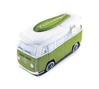 BRISA VW Collection - Volkswagen beauty-case da viaggio in Neoprene trousse trucchi, porta oggetti con manico, Camper T2 Bus design (Verde/Piccolo)
