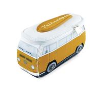 BRISA VW Collection - Volkswagen beauty-case da viaggio in Neoprene trousse trucchi, porta oggetti con manico, Camper Bus T2 design (Arancione/Piccolo)