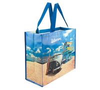 BRISA VW Collection - Volkswagen Borsa da shopping riutilizzabile con motivo VW T1 Bulli Bus (Beachlife/Colorato)
