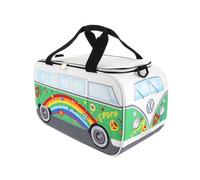BRISA VW Collection - Volkswagen Borsa frigo, Borsa termica per alimenti, picnic, Campervan T1 Bus design (Peace/Verde/25L)