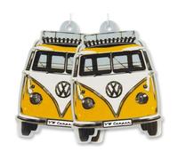 BRISA VW Collection - Volkswagen Deodorante per Auto Profumatore Fragranza Campervan T1 Bus design (Agrumi/Giallo/Set di 2)