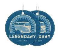 BRISA VW Collection - Volkswagen Deodorante per Auto Profumatore Fragranza Campervan T1 Bus design (Fresh/Blu/Set di 2)