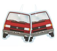 BRISA VW Collection - Volkswagen Deodorante per Auto Profumatore Fragranza Campervan T4 Bus design (Vaniglia/Rosso/Set di 2)